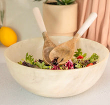 Load image into Gallery viewer, Resin Collection Salad Bowl, Cream