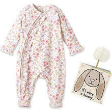 Load image into Gallery viewer, Bunny Blooms Soft Bamboo Zipper Romper