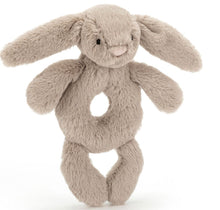 Load image into Gallery viewer, Jellycat Bashful Bunny Ring Rattle (Blue, Pink, Cream, Beige)
