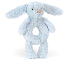 Load image into Gallery viewer, Jellycat Bashful Bunny Ring Rattle (Blue, Pink, Cream, Beige)