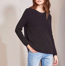 Load image into Gallery viewer, Emma Crewneck Shaker Sweater, Black