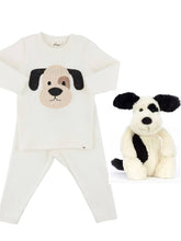 Load image into Gallery viewer, Puppy Face Applique Two Piece Set