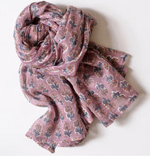 Load image into Gallery viewer, Hand Block Printed Scarves, 8 Colors
