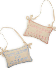 Load image into Gallery viewer, Thank Heaven Baby Embroidered Door Hanger (Pink, Blue)
