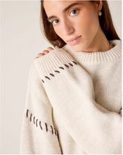 Load image into Gallery viewer, Mersea Dover Whipstitch Sweater, Cream