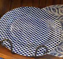 Load image into Gallery viewer, Terrafirma Ceramics Oval Platter, Medium, Cobalt Dot