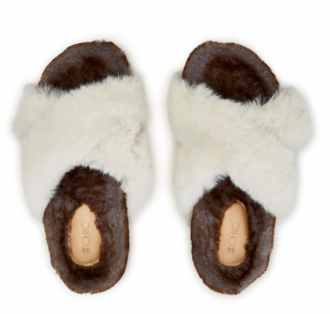 Faux Fur Slippers (Size Small, 36, ONE PAIR LEFT)