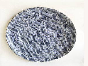 Terrafirma Ceramics Banquet Platter, Cobalt (2 Styles)