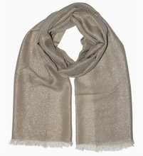 Load image into Gallery viewer, Solid Metallic Woven Wrap (Taupe, Black)