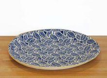 Load image into Gallery viewer, Terrafirma Ceramics Statement Platter, Cobalt Topiary