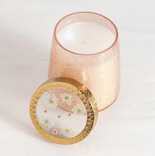 Load image into Gallery viewer, Rose + Oud Tall Pressed Floral Candle