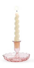 Load image into Gallery viewer, Handblown Glass Candlestick With Tray Base (5 Colors)