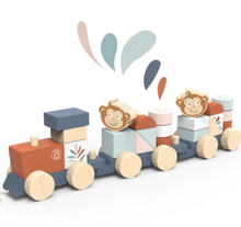 Load image into Gallery viewer, Pull Along Wooden Stacking Train
