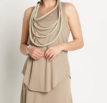 Load image into Gallery viewer, Shirttail Tank by Planet (Fawn, Black)