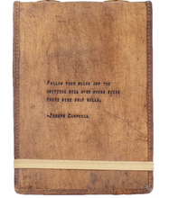 Load image into Gallery viewer, Leather Journal Embossed with Quote, 7" x 9"