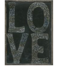Load image into Gallery viewer, L-O-V-E Wooden Art Print in Wood Frame (25x35)