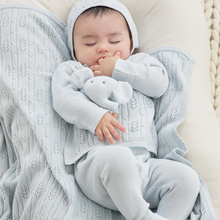 Load image into Gallery viewer, Elegant Baby Take Me Home Layette Set + Blanket, Blue