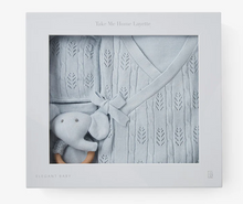 Load image into Gallery viewer, Elegant Baby Take Me Home Layette Set + Blanket, Blue