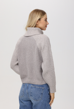 Load image into Gallery viewer, McKenzie Sweater with Removable Turtleneck Collar (Taupe, Size L)
