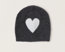 Load image into Gallery viewer, Barefoot Dreams CozyChic Lite Infant Heart Beanie (Carbon)