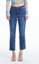 Load image into Gallery viewer, Bayeas High Rise Straight Leg Jean, Dark Blue