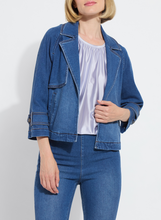 Load image into Gallery viewer, Lysse Jeanne Cropped Tencel Denim Jacket, Mid Wash