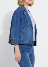 Load image into Gallery viewer, Lysse Jeanne Cropped Tencel Denim Jacket, Mid Wash