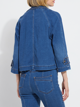 Load image into Gallery viewer, Lysse Jeanne Cropped Tencel Denim Jacket, Mid Wash