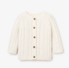Load image into Gallery viewer, Elegant Baby Cable Knit Cardigan (White, Pink)