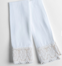 Load image into Gallery viewer, IN STOCK Bella Notte Linens Madera Luxe Pillowcase with Donella Lace Trim, White