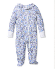 Load image into Gallery viewer, Fleur D'Azur Footed Romper, 3-6M