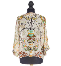 Load image into Gallery viewer, Floral Arch Print Short Kimono