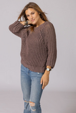 Load image into Gallery viewer, Wooden Ships Knits Tara 3/4 Sleeve Cotton Crew Sweater