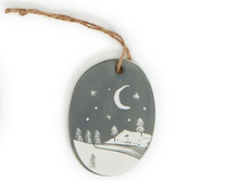 Load image into Gallery viewer, Oval Porcelain Quote Ornament  (10 Styles)