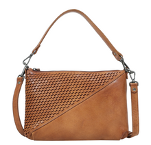 Load image into Gallery viewer, Stevie Laser Crossbody Bag, Cognac