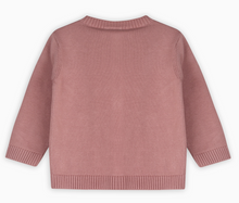 Load image into Gallery viewer, Organic Bow Embroidered Cardigan + Pants Set