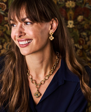 Load image into Gallery viewer, Berry Clover Double Sided Pendant, Labradorite