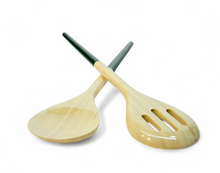 Load image into Gallery viewer, Bamboo Refined Salad Servers (5 Colors)