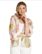 Load image into Gallery viewer, Pop Flowers Pink Short Kimono