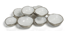 Load image into Gallery viewer, Small Cluster Serving Bowls With White Interior (Silver or Gold)
