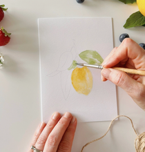 Load image into Gallery viewer, Fruit Paintable Notecards, Set of 8