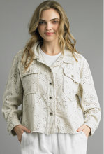 Load image into Gallery viewer, Cotton Eyelet Jacket (White, Beige)