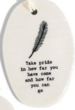 Load image into Gallery viewer, Porcelain Quote Ornament Tiles (12 Styles)