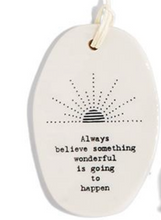 Load image into Gallery viewer, Porcelain Quote Ornament Tiles (12 Styles)
