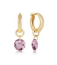 Load image into Gallery viewer, Enewton Huggie Gold 0.5" Hoop - Reflection Small Charm (12 Colors)