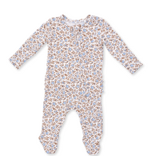 Load image into Gallery viewer, Angel Dear Hazel Floral 2-Way Ruffle Back Zipper Footie
