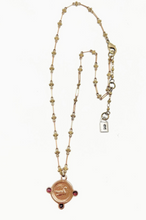 Load image into Gallery viewer, Dove Pendant with Gemstone Necklace, 18.5"