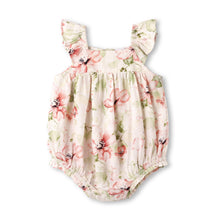 Load image into Gallery viewer, Cotton/Linen Floral Bubble Romper