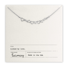 Load image into Gallery viewer, Heart Links Necklace, Silver or Gold