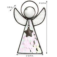 Load image into Gallery viewer, Clear Iridescent Glass Angel Ornament